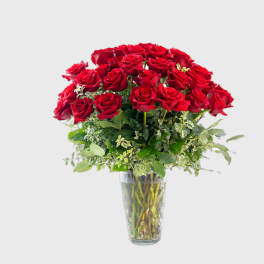 Three Dozen Long Stemmed Red Roses