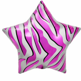 Pink Zebra Stripe Balloon