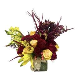 Fresh Red & Yellow Flower Arrangement