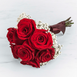 Classic Red Rose Corsage Bouquet