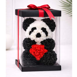 Rose Panda with Heart