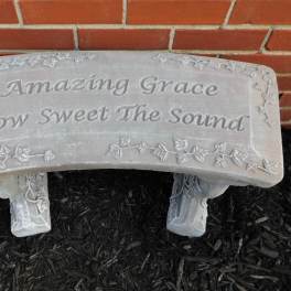 Amazing Grace Concrete Bench