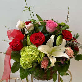 Sweetheart Bloom Basket
