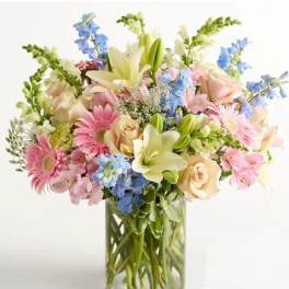 Delphinium Meadow arrangement