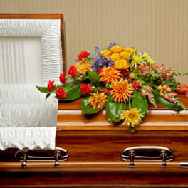 Graceful Garden Half Casket Spray