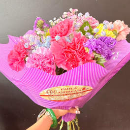 Cheery April Mix Carn Bouquet