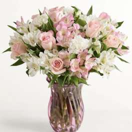 Blooming shine/ pink vase
