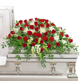 Serene Sanctuary Casket Spray