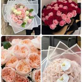 Long stem roses bouquet