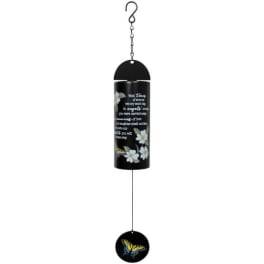 Carson Wind Chime - 22 inch Cylinder Sonnet, ANGELS' ARMS BLK