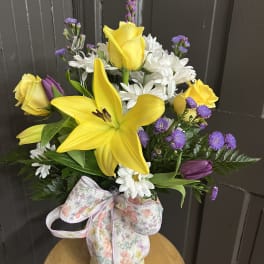 Purple Sunshine Bouquet
