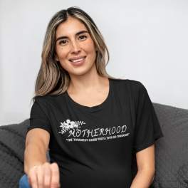 MOTHERHOOD- (humor custom T-shirt)