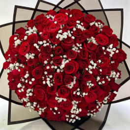Hand wrapped Rose bouquet