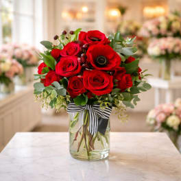 Sweet Sangria – Romantic Red Rose Arrangement