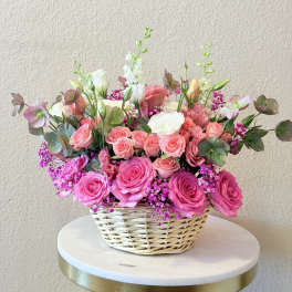 Blush Garden Elegant Basket