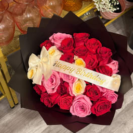 Colorful Bouquet of roses.