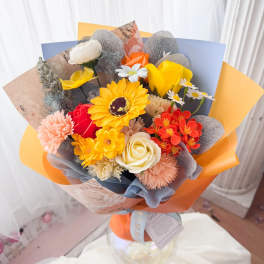 [SOAP FLOWER] Citrus Sky Soap Flower Bouquet