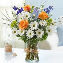 By the seashore flower arrangement