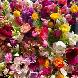 DESIGNER'S CHOICE - Bouquet - Floral Paper w/ Ribbon (Does not include a vase)