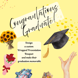 Custom Graduation Wrapped Bouquet