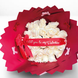 Be Mine White Bouquet