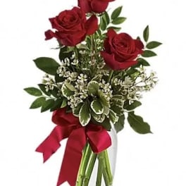 Thoughts of You Bouquet with Red Roses