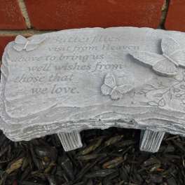 Small Concrete Butterfly Bench
