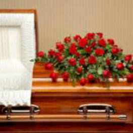 Red Rose Flower Casket