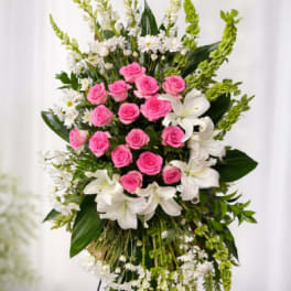 Graceful Pink Tribute Spray