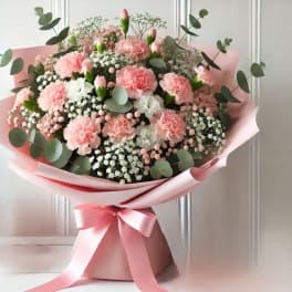 Welcome New Baby Gift Set + Pink Carnation
