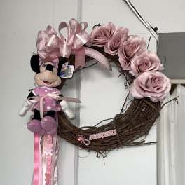 Mini Mouse, Its a Girl Wreath