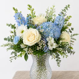 Blue & White Garden Vase Arrangement