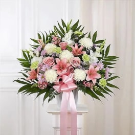 Heartfelt Sympathies™ Pastel Standing Basket