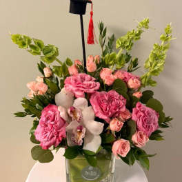 Blush Orchid Graduation by The House of Flowers