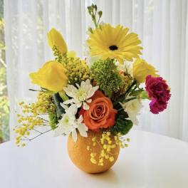 Citrus Sunshine - Fresh Orange Floral Design