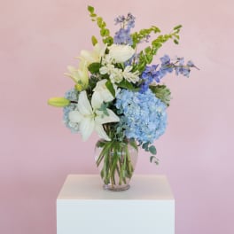 Touch of Blue Rescue Vase