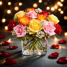 Sweet Romance Rose Cube