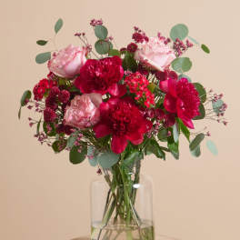 Mix Red Peonies bouquet