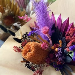 Three preserved floral Bouquets bouquets