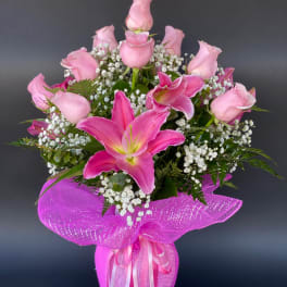 Blooming Roses With Love In Pink