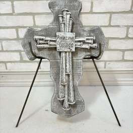Amazing Grace Cross Garden Stone