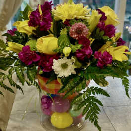 EASTER SURPRISES CANISTER ARRANGEMENT