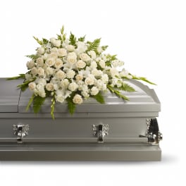 Silken Serenity Casket Spray