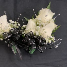 White Rose Corsage Set