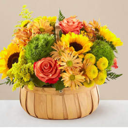 Harvest Sunflower Basket
