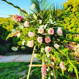 Glorious Farewell Crescent Funeral Spray
