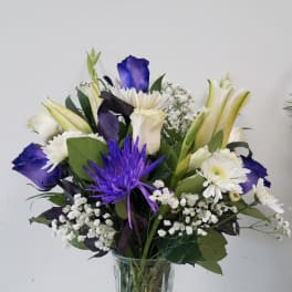 Purple & White Vase