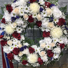 Reverent Roses Wreath