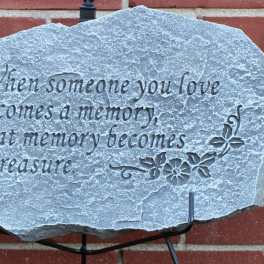 Lg. Concrete Treasure Plaque
