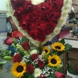 Red Heart Basket